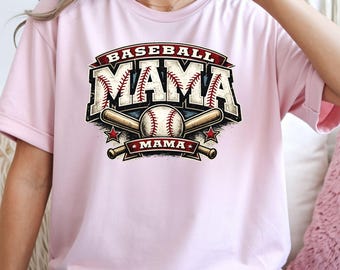 Retro Baseball Mama Shirt, Distressed Game Day Tee für Mama