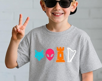 Funny Spurs Youth T-Shirt, Fox Alien Castle Harper Kids Shirt, Youth Spurs Fan Tee, Grey Kids Gift