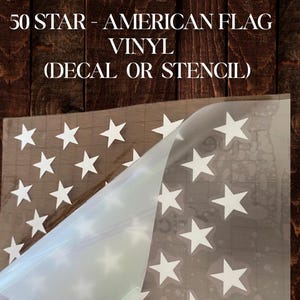 50 Star - American Flag Vinyl Star Union (Stencil or Decal)