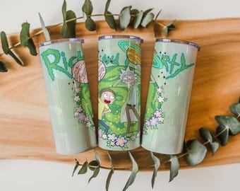 Sci-Fi Portal Duo Tumbler Wrap PNG 20oz & 30oz, Cartoon Space Sublimation Design, Straight Tapered, Digital Download