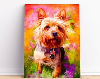 Yorkshire Terrier Portrait | Custom Yorkshire Terrier Portrait | Yorkshire Terrier Painting From Your Photos | Yorkie Art by Iain McDonald