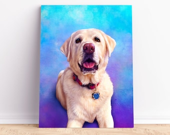 Yellow Labrador Portrait | Custom Yellow Labrador Portrait | Yellow Lab Painting From Your Photos | Yellow Labrador Art by Iain McDonald