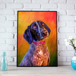 Custom Pet Portrait, Minimalist, Personalized High Quality Custom Pet Art, Download Digital Printed