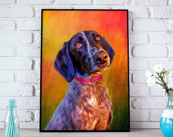 Custom Pet Portrait, Minimalist, Personalized High Quality Custom Pet Art, Download Digital Printed