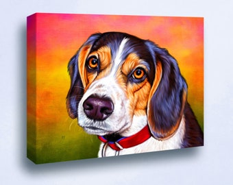 Beagle Portrait | Custom Beagle Portrait | Beagle Painting From Your Photos | Beagle Art by Iain McDonald