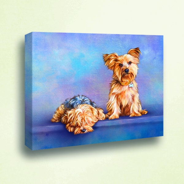 Portrait de Yorkshire Terrier | Portrait personnalisé de Yorkshire Terrier | Peinture de Yorkshire Terrier à partir de vos photos | Yorkie Illustration par Iain McDonald