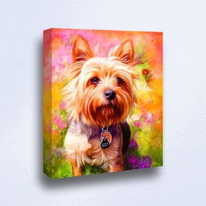 Yorkshire Terrier Portrait Custom Yorkshire Terrier Portrait Yorkshire Terrier Painting From Your Photos Yorkie Art by Iain McDonald image 2