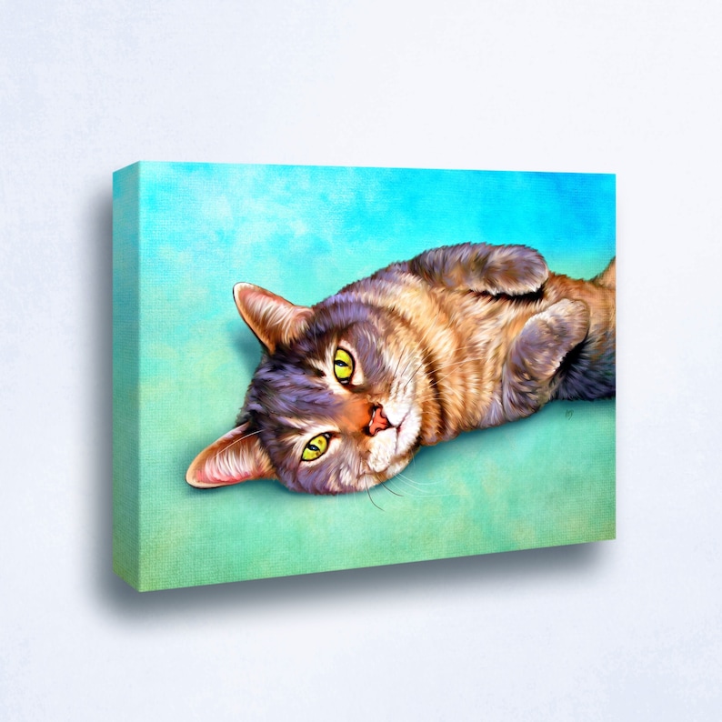 Cat Painting Custom Cat Art from photos. Custom Cat Portrait. image 1