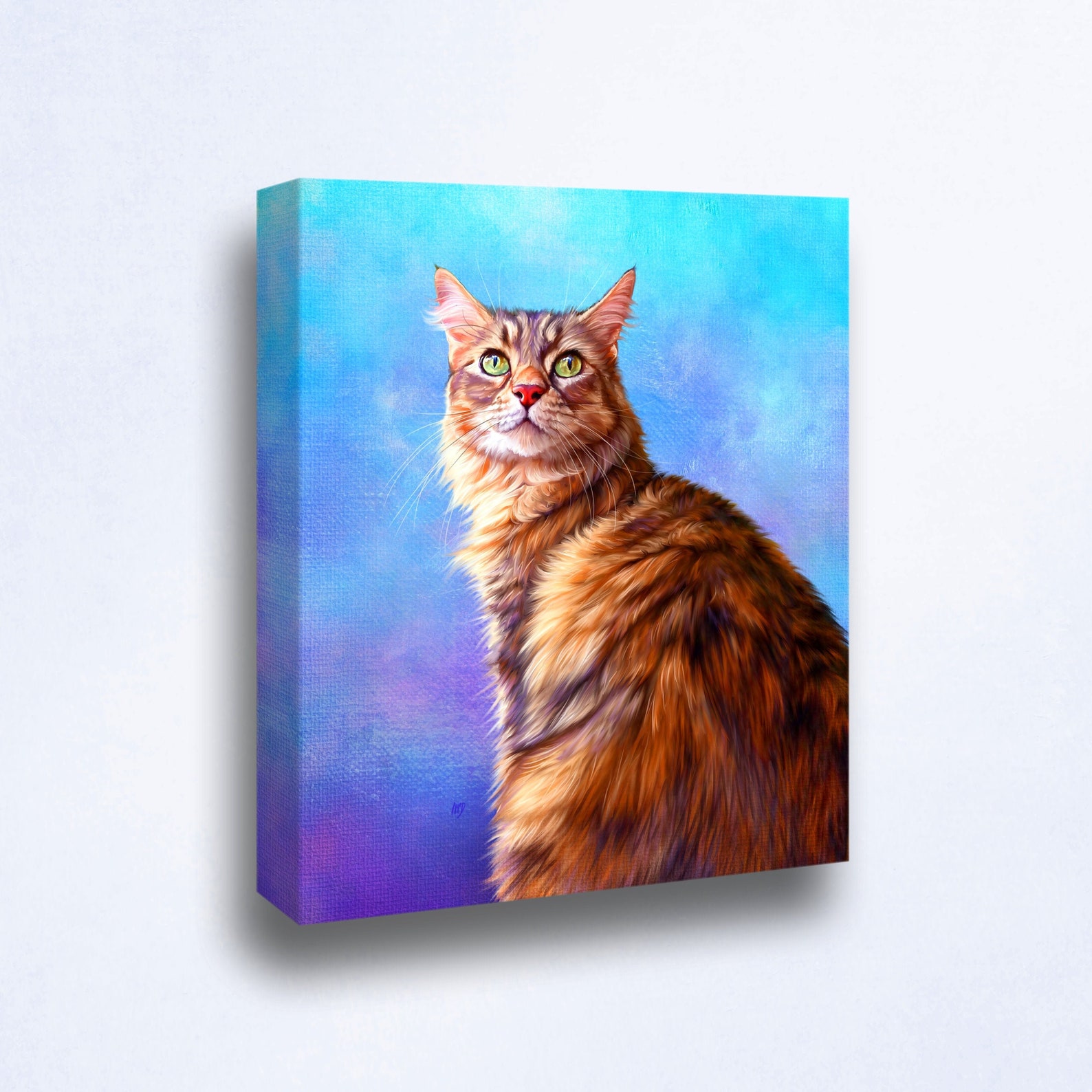 Cat Art From Photos. Custom Cat Portrait. Etsy
