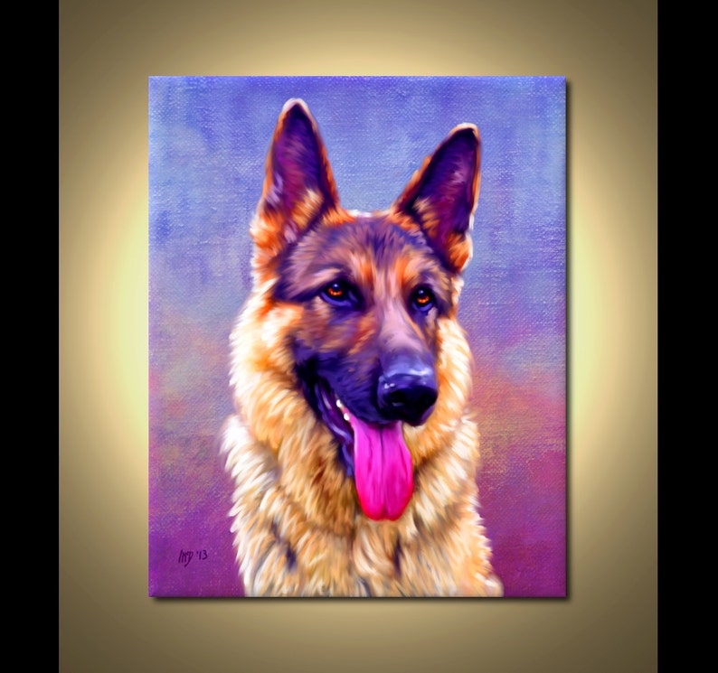 German Shepherd Portrait Custom German Shepherd Portrait German Shepherd Painting From Your Photos German Shepherd Art Iain McDonald image 3