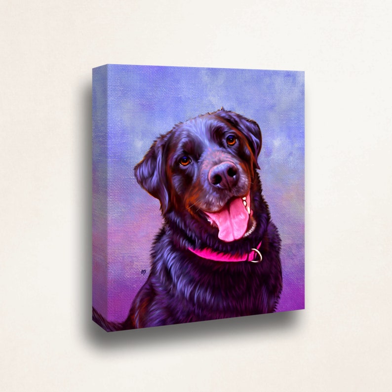 Custom Dog Portrait, Personalised Pet Portrait, Dog Lover Gift, Dog Memorial Picture, Print Your Modern Art, Colourful Pet Wall Art image 3