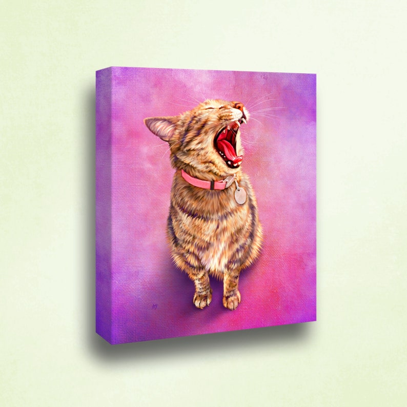 Cat Painting Custom Cat Art From Photos. Custom Cat Etsy