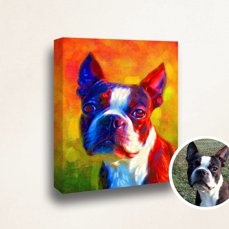 custom pet portrait from photo