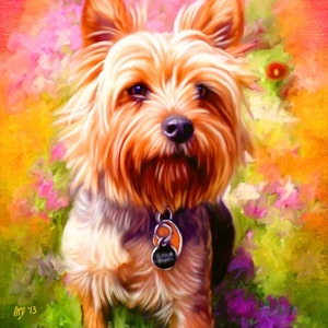 Yorkshire Terrier Portrait Custom Yorkshire Terrier Portrait Yorkshire Terrier Painting From Your Photos Yorkie Art by Iain McDonald image 4