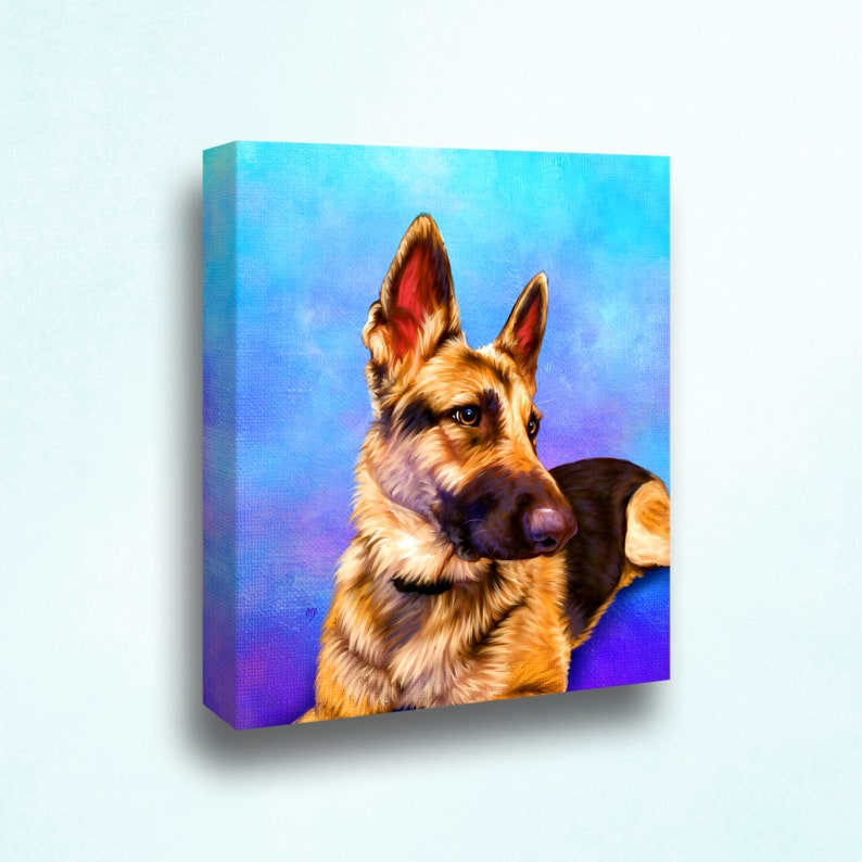 German Shepherd Portrait Custom German Shepherd Portrait German Shepherd Painting From Your Photos German Shepherd Art Iain McDonald image 2