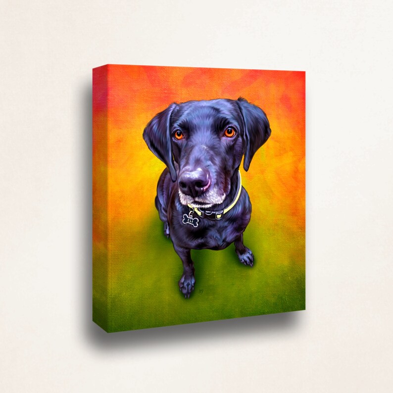 Custom Pet Portrait From Photo Dog Portrait Cat Portrait Etsy UK