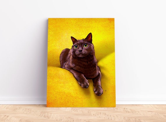 Custom Pet Portrait, Pet Portrait, Cat Portrait, Custom Cat Portrait, Custom Cat Art, Custom Cat Painting, Art