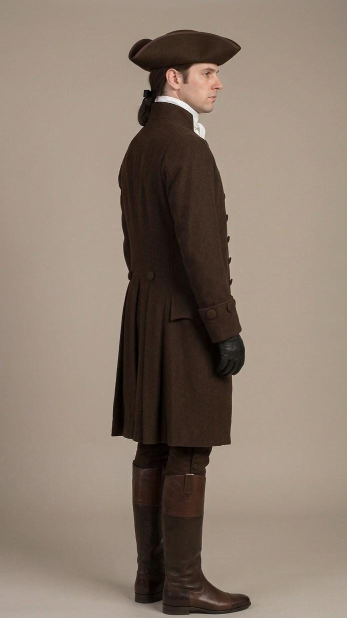 Men’s Colonial Brown Frock Coat Outfit 18th Century Historical ...