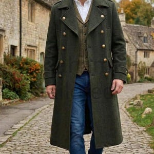1960's Ugeco Nantes Navy Blue Wool Coat|1969 French Military Coat
