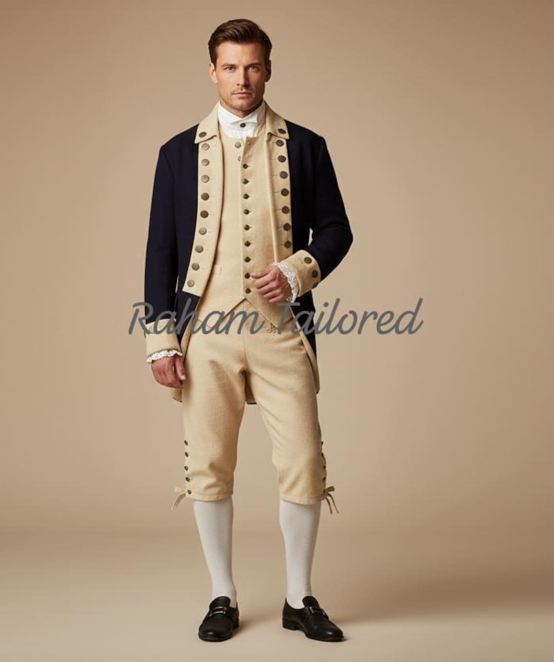 Mens Colonial Suit 18th Century Costume American Revolution Historical ...