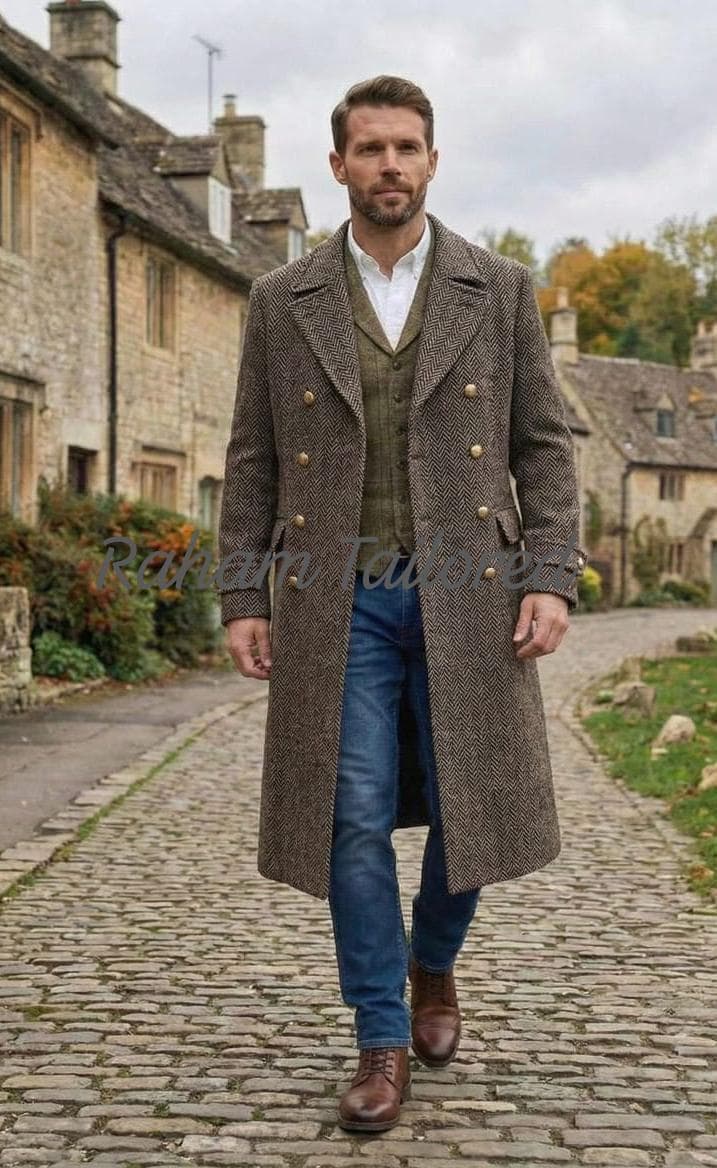 Vintage Mens Double Breasted Overcoat - Etsy