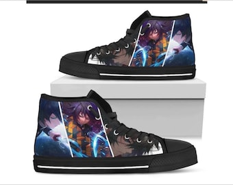 Custom Demon Slayer Giyuu Tomioka High Top Sneakers, Anime Fan Art Shoes