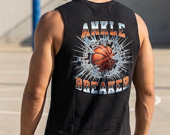Camiseta de baloncesto Ankle Breaker, camiseta de baloncesto callejero, regalo para jugador de baloncesto, camiseta Hooper, camiseta deportiva con estampado, camiseta con estampado en la espalda