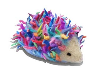 Rainbow coloured Hedgehog Needle Felt Kids Craft Kit to make 3D  DIY project, online tutorial