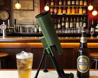 Beer Bottle Mortar Opener | Tactical Cap Launcher, Heavy-Duty Bar Decor