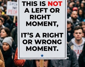 This is Not A Left or Right Moment Sign -Patriotic Protest Yard Sign -Anti Monarchy Political Sign-Freedom Lovers Gift -Anti Trump 24*18