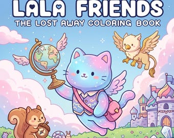 Livro de colorir Lala Friends para crianças e adolescentes | Livro de colorir com animais fofos e fantásticos | Páginas para colorir de aventuras kawaii | Coco wyo books