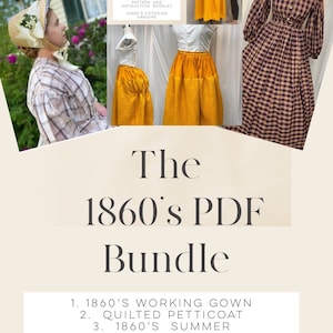 PDF PATTERN BUNDLE: 1860’s Women’s Clothing Instant Download Bundle