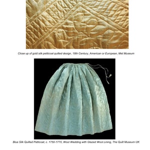 1740-1890 Quilted Petticoat Self Drafted Sewing Booklet INSTANT DOWNLOAD image 4