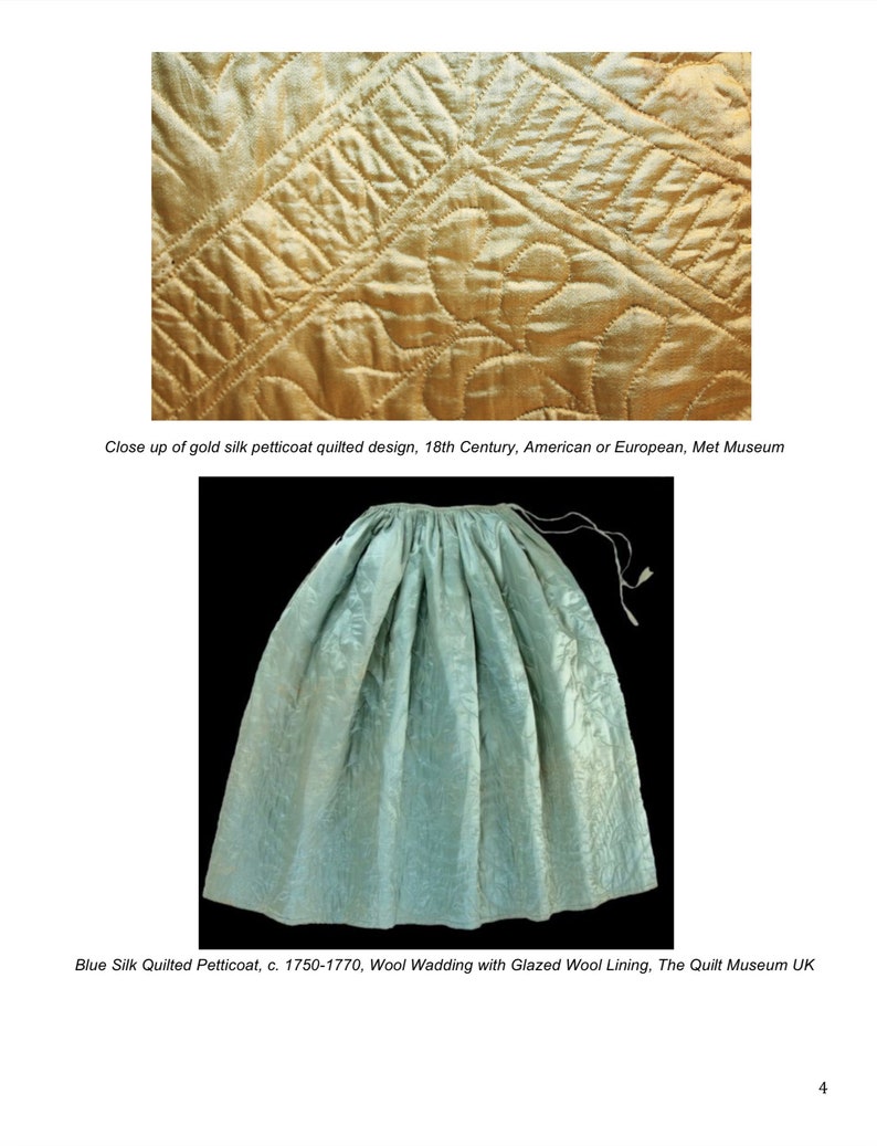 1740-1890 Quilted Petticoat Self Drafted Sewing Booklet INSTANT DOWNLOAD image 4