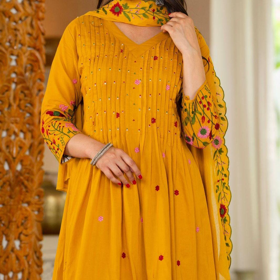 party wear dress for women in kerala Pure viscose georgette party wear semi stitch top skirt in violet color  with embroidery work