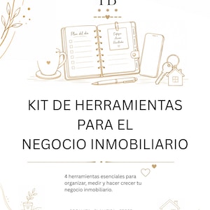 Puede incluir: Un gráfico digital con el texto YB, KIT DE HERRAMIENTAS PARA EL NEGOCIO INMOBILIARIO, 4 herramientas esenciales para organizar, medir y hacer crecer tu negocio inmobiliario, ORGANIZA PLANIFICA CRECE y La consistencia genera resultados.