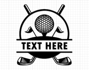 Custom Golf Name Logo Club SVG PNG Monogram TShirt Design Cricut Cut File