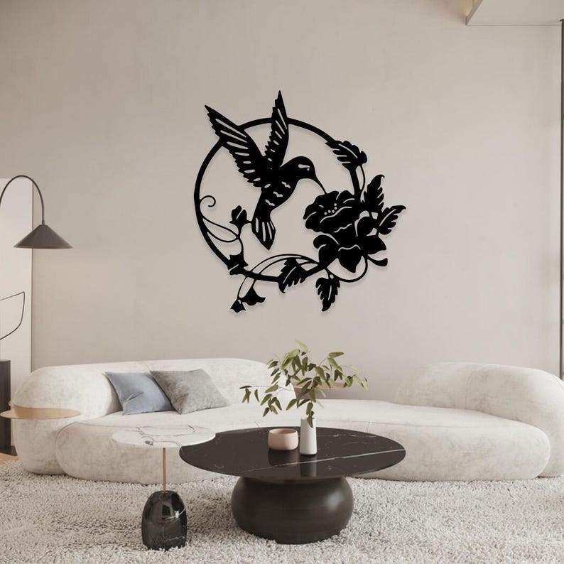 Hummingbird SVG PNG: Floral Bird Circle Design - Cricut Silhouette ...