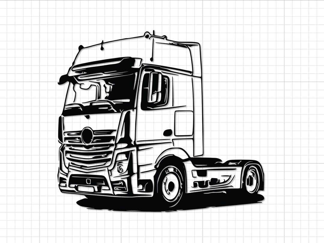 Truck SVG PNG: Trucker Clipart - Commercial Vehicle Design, Digital ...