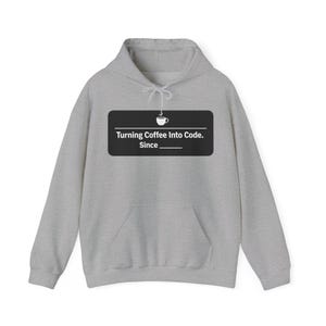 Sudadera con capucha para desarrolladores / Convirtiendo café en código desde / Regalo para programadores, ropa para codificadores