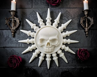 Gothic Bone Star Wall Decor, Skull Wall Hanging, Gothic Wall Art, Dark Academia Decor, Spooky Skeleton Star Decor, Alternative Home Decor