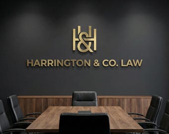 Letrero personalizado para bufete de abogados: letrero acrílico 3D para abogado con balanza de justicia