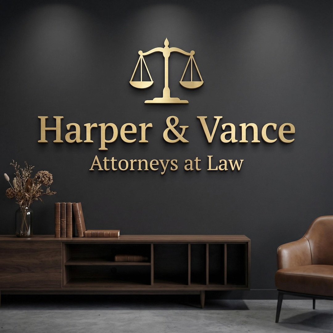 Custom 3D Acrylic Law Firm Sign | Personalized Attorney Office Logo ...