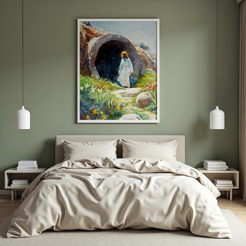 Jesus Resurrection Empty Tomb Digital Download - Christian Wall Art ...