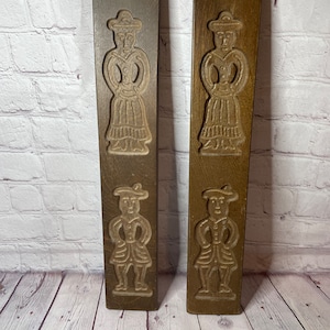 Dutch molds, swedish couple, Wooden Speculaas Mold, vintage, springerle cookie molds, primitives, kitchen decor, prim kitchen, scandinavia