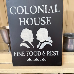 Colonial Tavern sign,  wood sign,  primitive decor, colonial america, farmhouse, folk art, early american, early goods, primitive