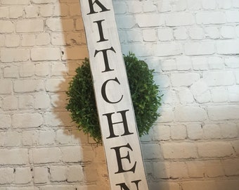 Kitchen wood sign/farmhouse style/vertical sign/wall decor/ homestead