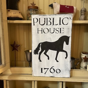 Public House sign, Primitive, country, folk art, primitive decor, prim decorating, colonial, farmhouse, tavern