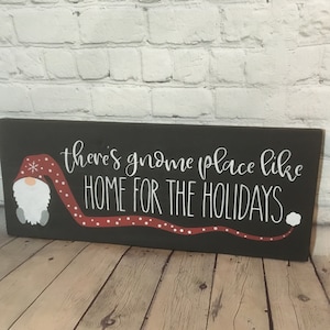Gnome Christmas sign - Christmas wood sign, home decor, seasonal, gnome decor, christmas decor, gift giving, gnomes