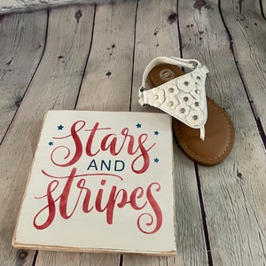 Stars and stripes patriotic decor, Tiered Tray decor, shelf sitter block, Americana,  USA decor,  4th of July, Independence Day, patriotic